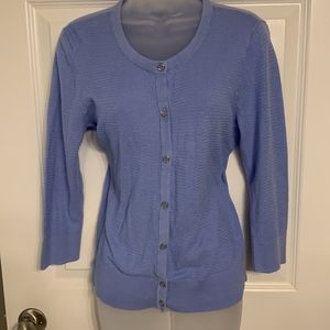 The Limited blue colored textured cardigan xlarge 100% cotton